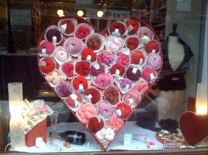 Valentine Balloons Window Display Ideas